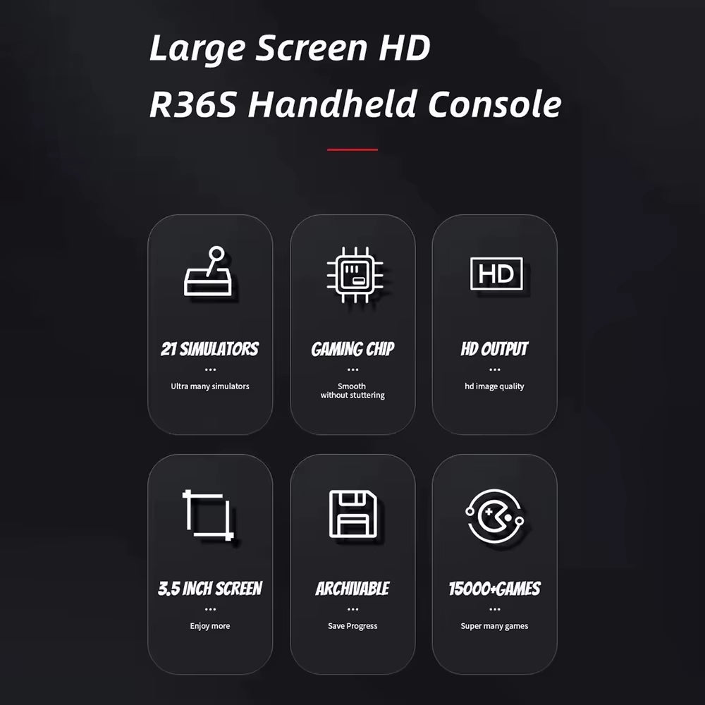 R36S Console R36S Retro Handheld R36S Console 128Gb R36S Accessories R36S-Retro-Handheld R36S Screen Retro Handheld 3.5 Inch